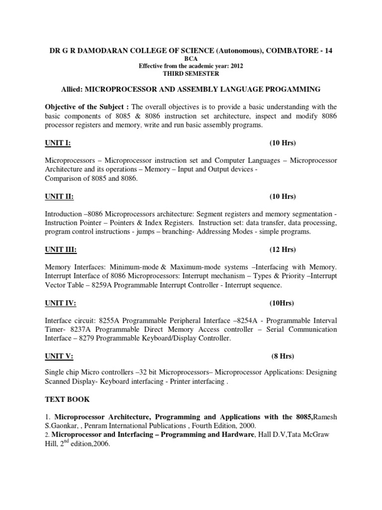 Microprocessor and Assembly Language Basics | PDF