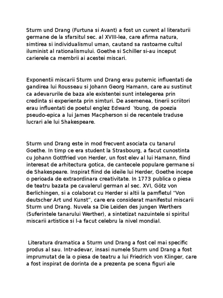Sturm Und Drang PDF
