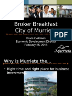 Broker Breakfast: City of Murrieta