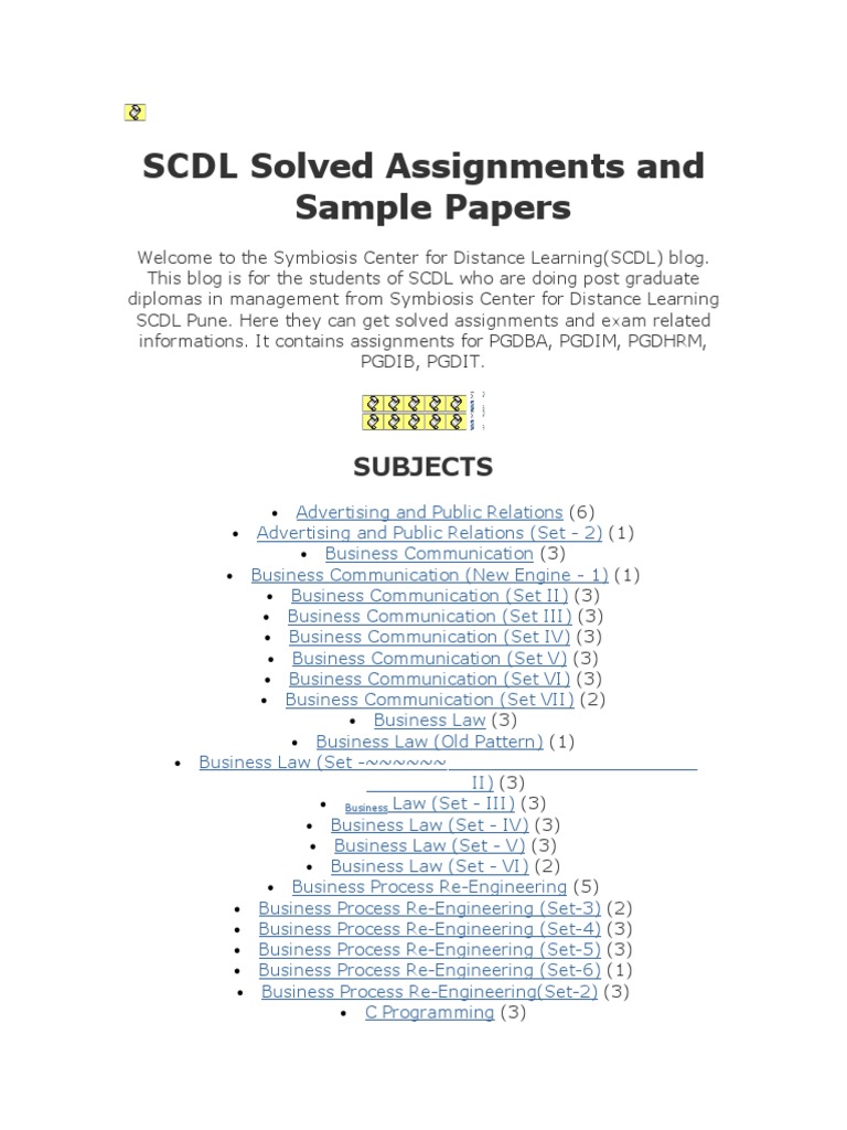 Management accounting scdl solved assignments