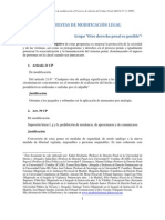 Propuestas de Modificación Legal