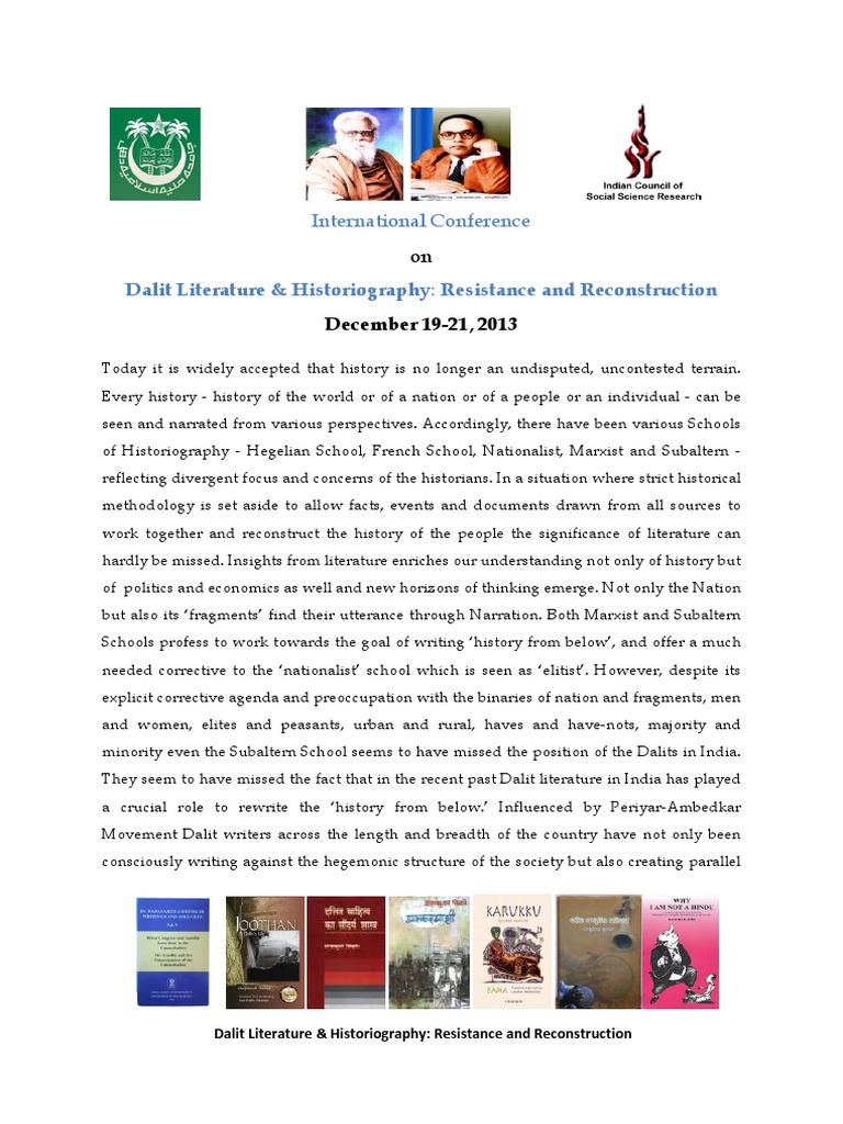 phd topics in dalit literature