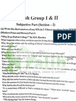 English 12th Class Guess Paper 2015 Lahore Board