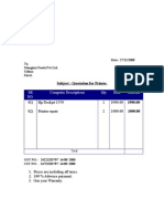 SR NO. Computer Descriptions Qty Rate Amount: Subject: Quotation For Printer