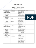 Weekly Scheme of Work