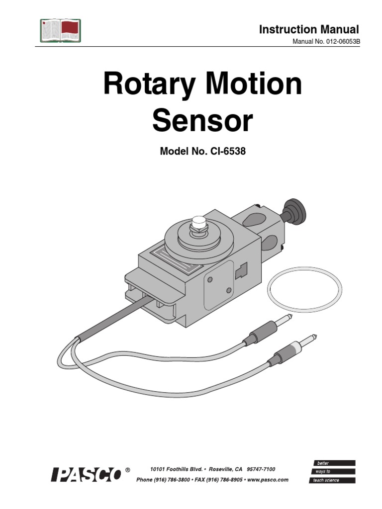 Rotary Motion Sensor Manual CI 6538 | PDF | Rotation Around A Fixed ...