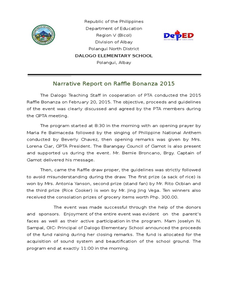 Raffle Bonanza Report PDF