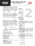 Cálculo Estequiometrico atividades