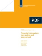 Discussion Paper 202 Financial Transaction Tax Review and Assessment