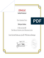 Debojyoti Sarkar: Oracle Certified Professional, Java EE 5 Web Services Developer