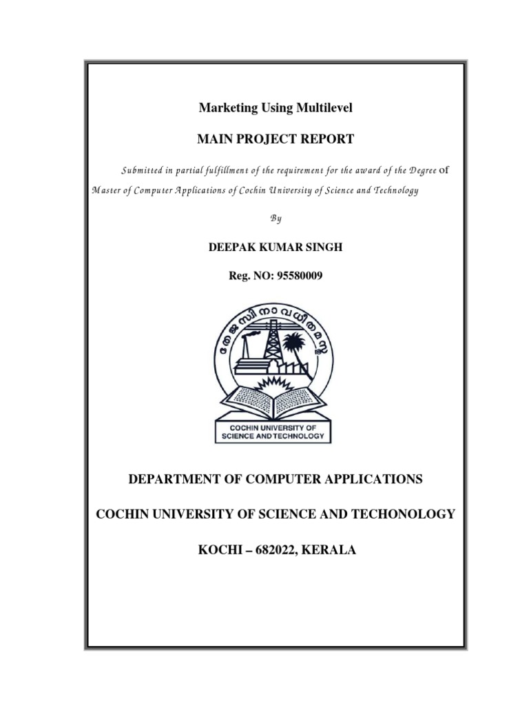 Marketing Using Multilevel Main Project Report | PDF