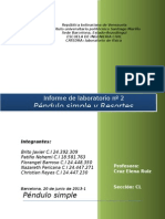 Informe de Laboratorio #2 Pendulo Simple y Resortes