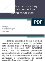 Cercetare de Marketing Privind Consumul de Detergent de Rufe