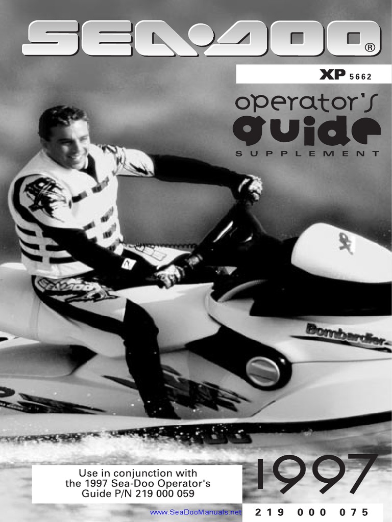 Manuals. 1997 SeaDoo XP (5662) Operator's Guide Supplement | Throttle |  Carburetor
