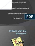 Check List em Eventos