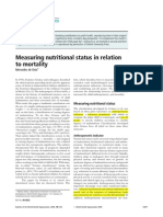 Measuring Nutritional Status in Relation To Mortality