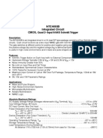 NTE4093B Integrated Circuit Cmos,: Quad 2 Input NAND Schmitt Trigger