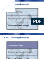 Curs 7 - Interogari Avansate