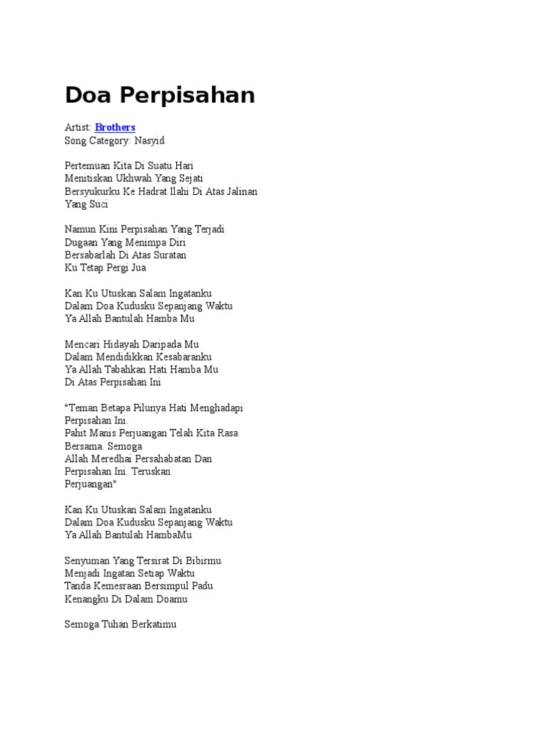 Doa Perpisahan Pdf