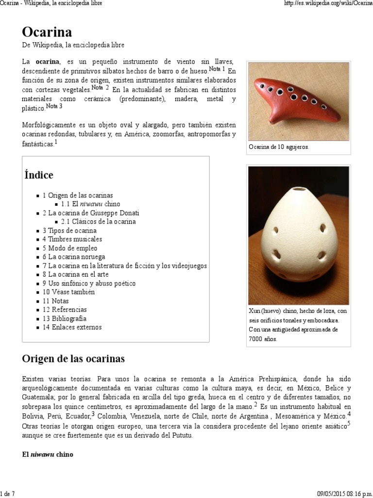 Ocarina Wikipedia PDF Ocio Entretenimiento (general)