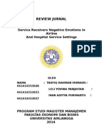 Jurnal - Service Receivers Negative Emotions in Airline and Hospital