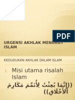 Urgensi Akhlak Menurut Islam