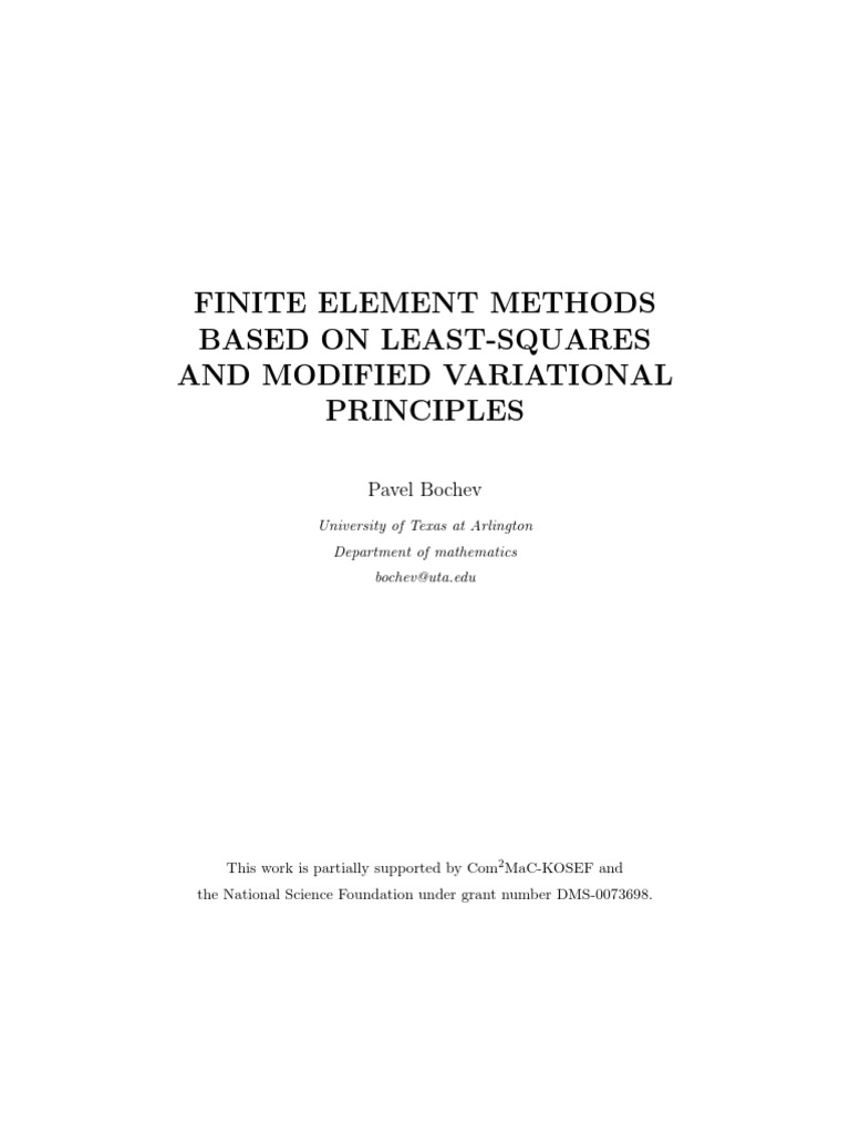 Least Squares | PDF | Calculus Of Variations | Finite Element Method