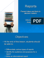 1 Types of Reports