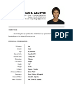 Resume - Mark Ian B. Agustin