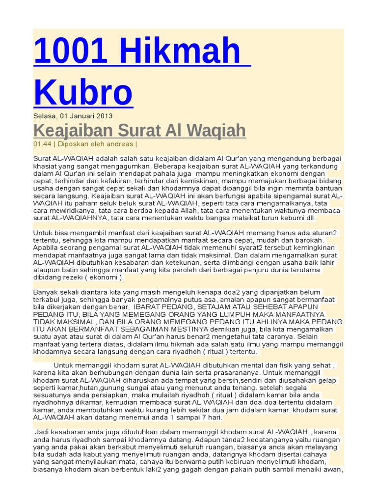 Download 65+ Contoh Surat Al Waqiah Untuk Ujian Terbaik Gratis