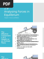 2.9 Analysing Forces in Equilibrium: Chapter 2 Forces and Motion