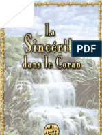 La Sincerite Dans Le Coran