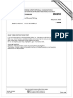 Cambridge International Examinations International General Certificate of Secondary Education