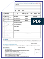 Application Format MOL Pakistan Technical Scholarship Program 2014~2016