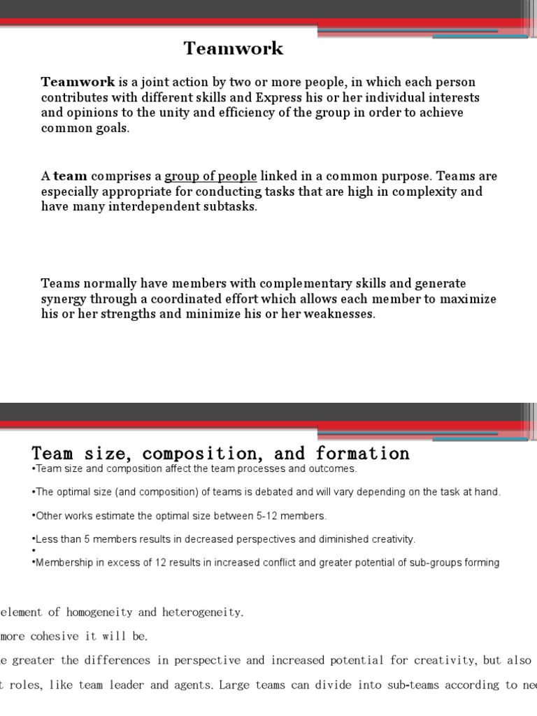 Teamwork Essentials for Success | PDF | Social Psychology | Metaphysics ...