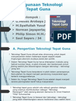 Penggunaan Teknologi Tepat Guna