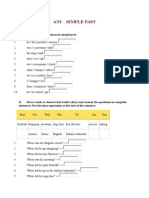 Learn Simple Past Tense with Examples and Exercises