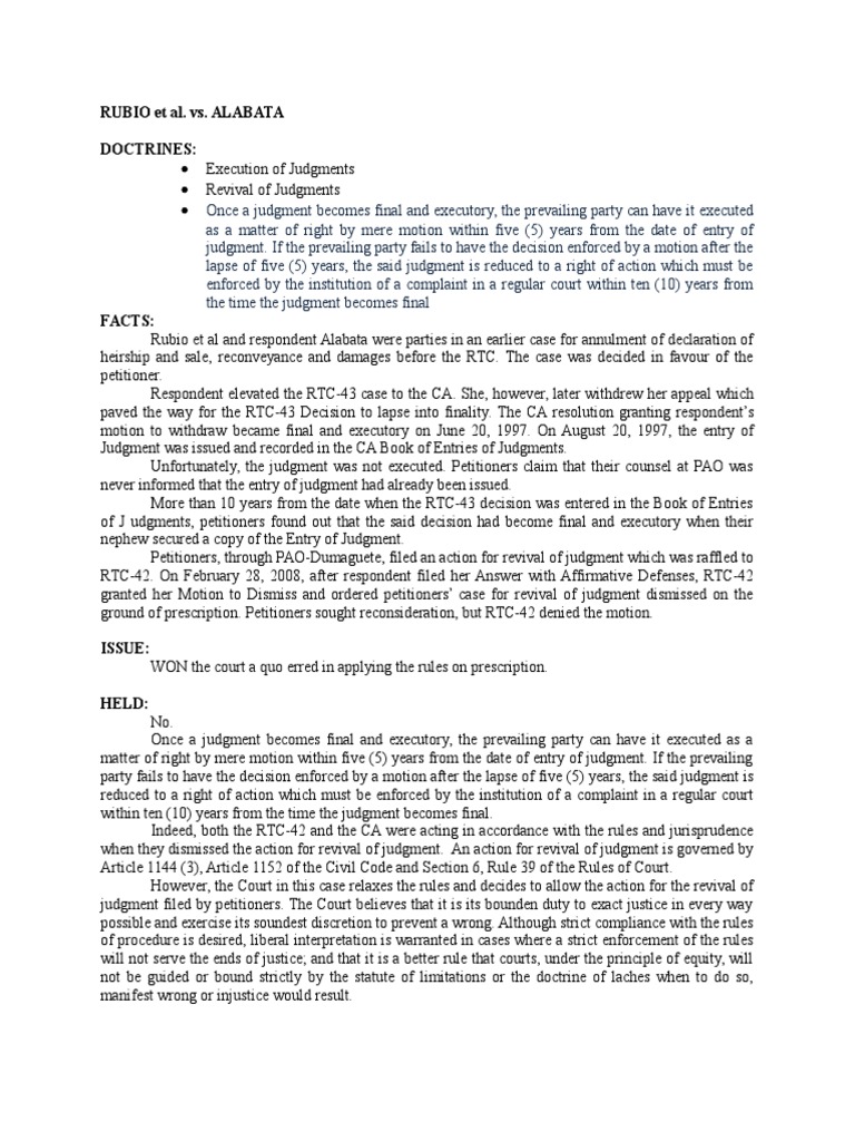 Rem Cases PDF Lawsuit Judgment (Law)