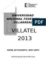 Cronograma de Ponencias Villatel 2013