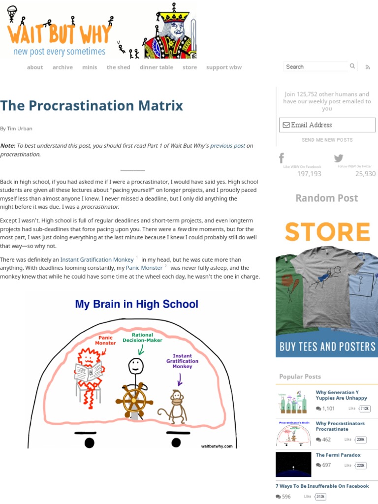 The Procrastination Matrix Pdf Procrastination Professional Skills