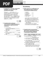 Short Test Unit 1A: Grammar Vocabulary