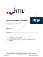 ITIL Foundation Examination Sample