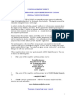 Uk Hydrographic Office Digital Version of Sailing Directions On Cd-Rom Feedback Questionnaire