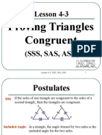Lesson 4-3: Proving Triangles Congruent