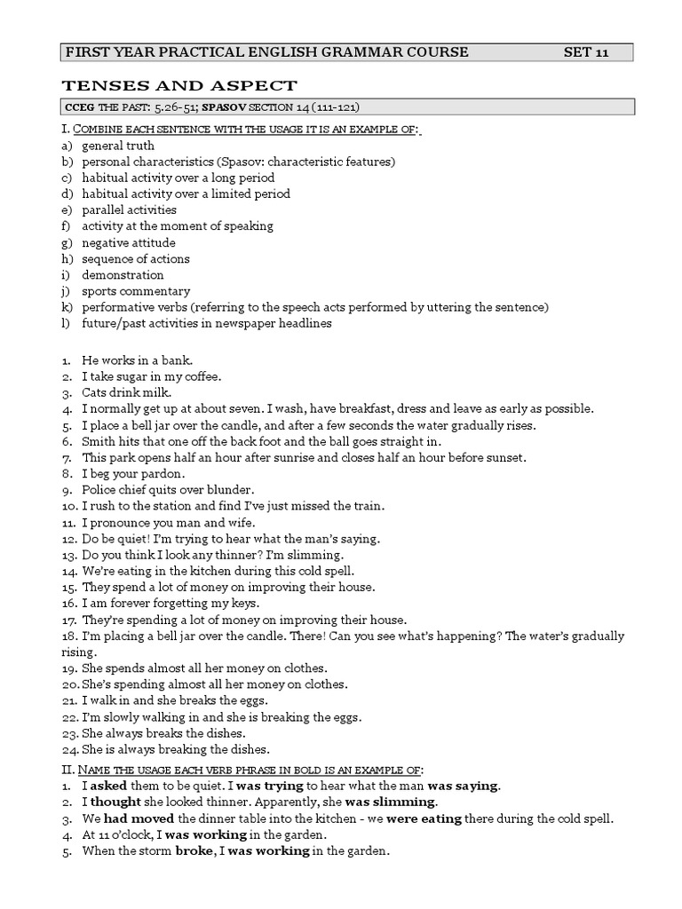 Grammar Aspect(11) English Grammar Grammatical Tense