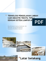 Teknologi Pengolahan Limbah Cair Industri Tekstil Tipe-A Dengan