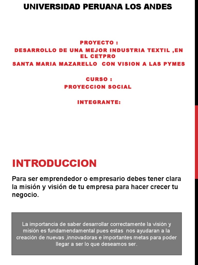 Misión y Visión en la Industria Textil | PDF | Cliente | Calidad ...