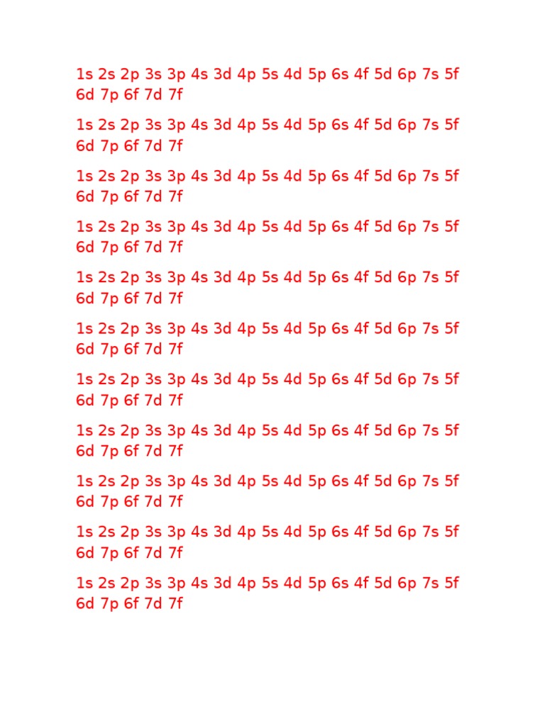 1s 2s 2p 3s 3p 4s 3d 4p 5s 4d 5p 6s 4f 5d 6p 7s 5f 6d 7p 6f 7d 7f | PDF