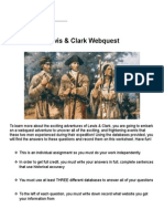 Lewis & Clark Webquest