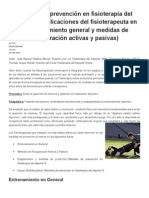 Medidas de Prevención en Fisioterapia Del Deporte I